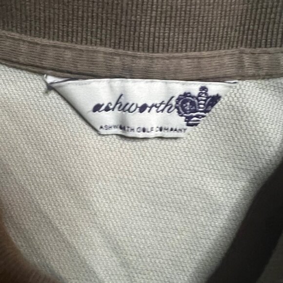 Ashworth Golf Company Men LG Tan Brown‎ Square Checker Thailand Collar Polo (Z) - Picture 4 of 7